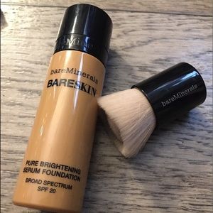 Bareminerals serum foundation & mini brush,new